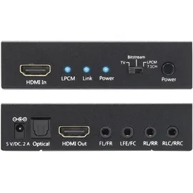 TECHLY HDMI Audio-Extractor LPCM 7,1 4K UHD 3D Schwarz
