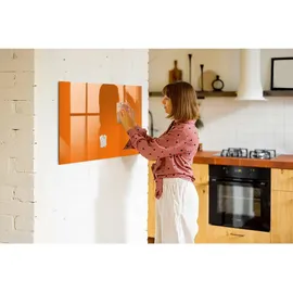 Tulup Magnettafel, Orange, Glas, 100x0.4x70 cm, Dekoration, Magnettafeln & Pinnwände