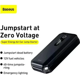 Baseus Super Energy Car Jump Starter 10000mAh (1000A USB schwarz
