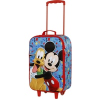 Disney Mates-Soft 3D Trolley-Koffer, Blau, 17 x 33 x 52 cm, Kapazität 26 L