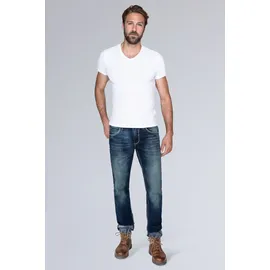Camp David Straight-Jeans »NI:CO:R611« mit markanten Steppnähten 33, Länge 30, blau Herren, Gr. - dark-used, , 13495163-33 Länge 30