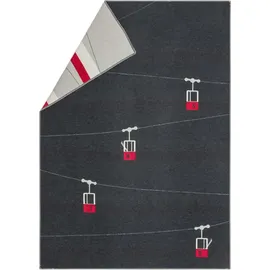 David Fussenegger Fussenegger Designer-Flanelldecke - "Gondel" anthrazit 140/200 cm