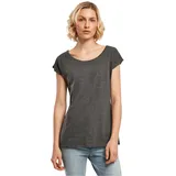 Build Your Brand Damen T-Shirt Ladies Wide Neck Tee, Farbe Charcoal, Größe S - S