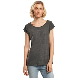 Build Your Brand Damen T-Shirt Ladies Wide Neck Tee, Farbe Charcoal, Größe S - S