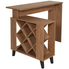 Mendler Bartisch HWC-M45 93 x 120 x 98 cm Braun