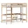 vidaXL Hochbett mit Schreibtisch 90 x 200 cm Kiefer massiv braun