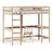 vidaXL Hochbett mit Schreibtisch 90 x 200 cm Kiefer massiv braun