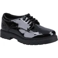 Hush Puppies Jayne Patent Senior Schuluniform-Schuh, Schwarz, 38 EU - 38 EU