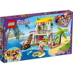 LEGO® Konstruktionsspielsteine LEGO® Friends 41428 Strandhaus mit Tretboot, (444 St)
