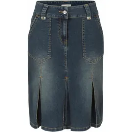 Aniston CASUAL Jeansrock mit eingelegten Falten Gr. blue-used, ,