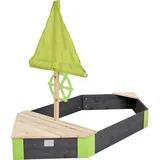 EXIT TOYS Holzsandkasten Boot grau