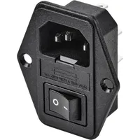TRU Components TC-10088400 Kaltgeräte-Steckverbinder Stecker, Einbau vertikal Gesamtpolzahl: 3