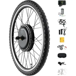 VEVOR Elektro-Fahrrad Kit 1000W Motor e-bike Ebike Umbausatz 420U/min φ650mm