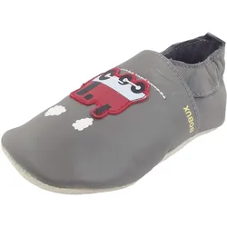 Train & Carriage Baby Krabbelschuhe, grau (grey)