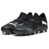 Puma Future 7 Match Fg/Ag Jr Soccer Shoes, Puma Black-Puma White, 34
