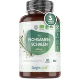 Bio Flohsamenschalen 1400mg gemahlen - 180 Präbiotika Kapseln - Indische Flohsamen - Probiotika für 3 Monate - Ballaststoffe - Psyllium Husk - Fiber Supplement - Flohsamenschalenpulver - WeightWorld