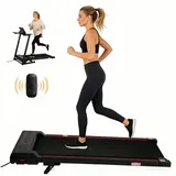 Vankel Laufband Walking Pad, mit Steigung 6%, 5-lagiger Laufmatte (Fernbedienung), mit LED-Display, bis 120 kg schwarz