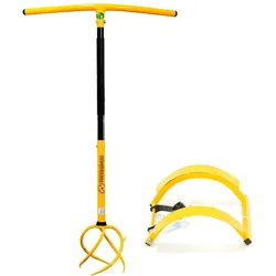 TORNADICA SET: Kultivator-Wurzelentferner mit Pedal-Hebel: Gartenkralle, Vertikutierer und Unkrautentferner in einem Gerät, Gartenwerkzeug