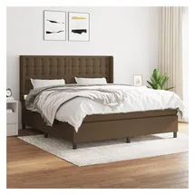 vidaXL Boxspringbett 180 x 200 cm Dunkelbraun