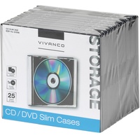 Vivanco CD/DVD Slim Case (25-er Pack) schwarz
