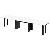 designimpex Esstisch Design Esstisch Tisch HMA-111 XXL ausziehbar 170 bis 410 cm Esszimmer schwarz|weiß