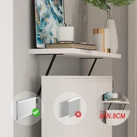 moebel17 Adin Hängeregal 60 x 21,5 x 18 cm Weiß