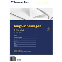 SOENNECKEN Ringbucheinlage 2316 DIN A4 70g liniert 50 Bl./Pack.