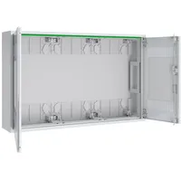 ABN Feldverteiler AP T:160mm Leer 3x3-Reihig mit Mediatüre