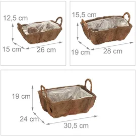 Relaxdays Blumenkasten 30,5 x 24 x 19 cm Braun