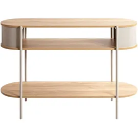 Haku-Möbel Eiche Konsolentisch 110 x 39 x 76 cm Grau