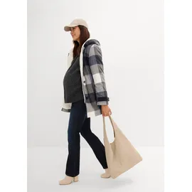 bonprix Woll-Umstandsjacke mit Teddyfutter / Tragejacke, blau, Gr.34, Gemütliche Woll-Umstandsjacke für die gesamte Schwangerschaft und danach. Der Baby-Einsatz dient nur zum Schutz bei Wind und Wetter, nicht als Tragefunktion!