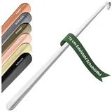 JK Trade Schuhlöffel 72cm Edelstahl poliert (1-tlg., extra lang & stabil), Metall Schuhanzieher lang zum Stehen, Aufhängbar, 2mm Extra Stabil silberfarben