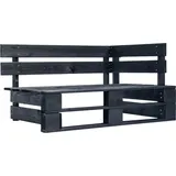 vidaXL Palettensofa 2-Sitzer Schwarz