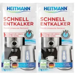 HEITMANN Schnell-Entkalker, Entkalkt und reinigt Elektrogeräte lebensmittelsauber, 1 Packung = 2 x 15 g = 30 g