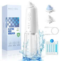 Medcodes Nasendusche Dual Powered Nasenspülung System Nasenspülung und waschen, Sinus Spülung Maschine Sinus abschwellende Relief System, Nose Cleaner 30 Kochsalzlösung Pakete Kit (Breit A)