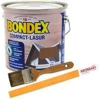 Bondex Compactlasur 2in1 Holzlasur nussbaum 2,5L zum sprühen und streichen inkl. Pinsel und Rührstab