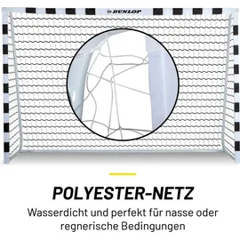 Dunlop Fußballtor Schwarz/Weiß 300 x 200 x 90 cm