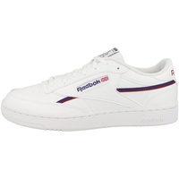 Reebok Herren Club C 85 Vegan Sneaker, FTWR White/Classic Cobalt/Classic Burgundy, 39 EU