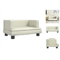 vidaXL Kindersofa Creme 60x40x30 cm Kunstleder