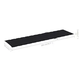 vidaXL Sonnenliegen 2 Stk. mit Tisch und Auflagen Massivholz Teak