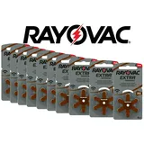 60 x Rayovac Extra Advanced Hörgerätebatterien 312 braun ✅MHD 2029✅ NEU aus 2025