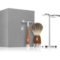 MÜHLE Rytmo Rasierpinsel Esche + Rasierhobel + Ständer Rasierset