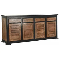 Anrichte DKD Home Decor Schwarz natürlich Akazienholz