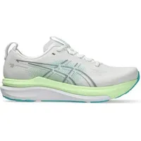 ASICS Herren Laufschuhe GEL-KAYANO 33, Größe 51 1⁄2 in Silber WHITE/ENERGY AQUA