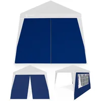 CASARIA Seitenwände für 3x3 m Pavillon 2 Stück Blau