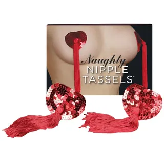 Spencer & Fleetwood Brustwarzenabdeckung Burlesque Nipple Tassels rot