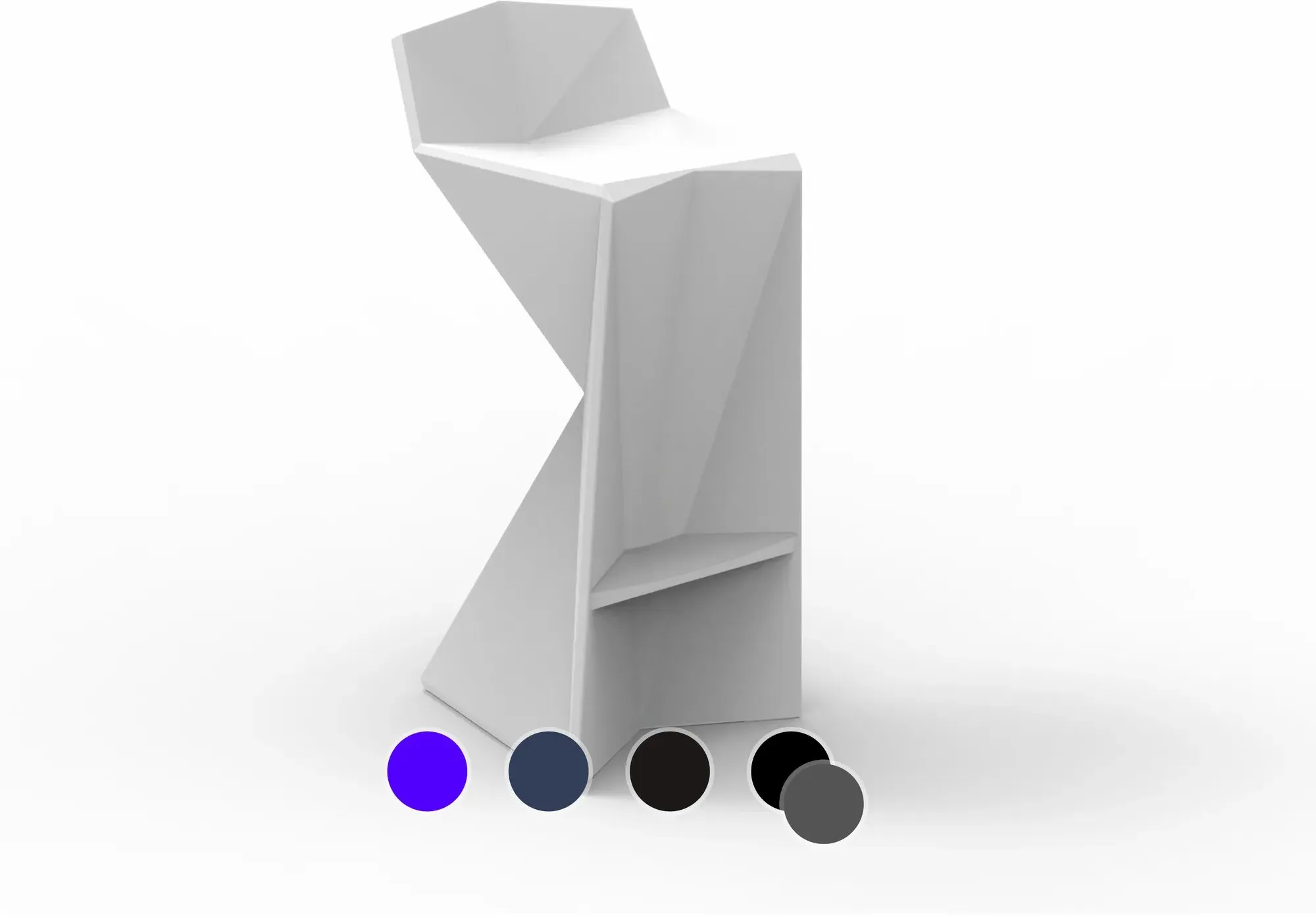 Vondom »VERTEX« Outdoor Barhocker Hochglanz lackiert / Champagne
