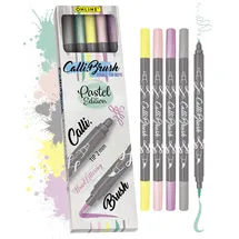 Online Schreibgeräte Calli.Brush Double Brush-Pens 5 St. Pastell