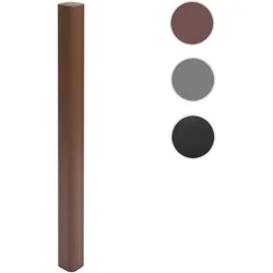 Alu-Pfosten Sarthe-WPC-Zaun, Pfeiler Pfahl, Stecksystem ~ 98cm, braun