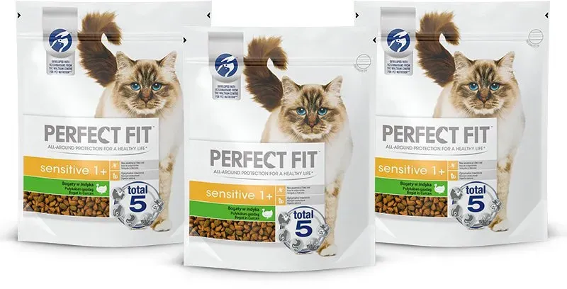 PERFECT FIT Sensitive 1+ Katzenfutter mit Truthahn 3x750g